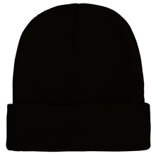 Laden Sie das Bild in den Galerie-Viewer, Damen schlichte Beanie Mütze für Winter in Farbe Schwarz.
