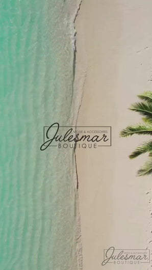 Shopper, runde Strohtasche für Strand mit Lederhenkel und Reißverschluss im Boho und Ibiza Stil.