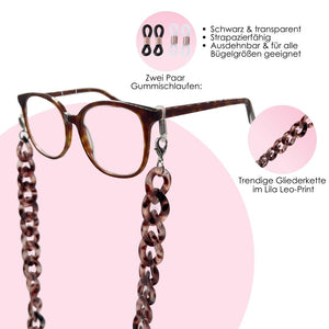 Leopard link glasses chain "Sydney"