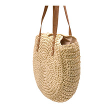 Load the image into the gallery viewer, "Cyprus" round straw bag