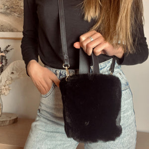 Fluffy faux fur bag “Sweden”