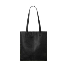 Laden Sie das Bild in den Galerie-Viewer, Shopper-Schultertasche für Damen in Farbe Schwarz aus Kunstleder
