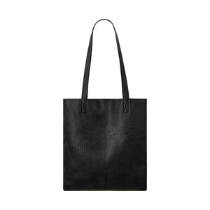 Shopper-Schultertasche für Damen in Farbe Schwarz aus Kunstleder