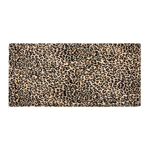 Wide scarf for women made of viscose with a leopard print.