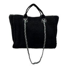 Laden Sie das Bild in den Galerie-Viewer, Trend Teddy Bag, kuschelige Tasche aus Plüsch in Farbe Schwarz
