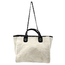 Load the image into the gallery viewer, trend teddy bag, cozy bag made of plush in white color